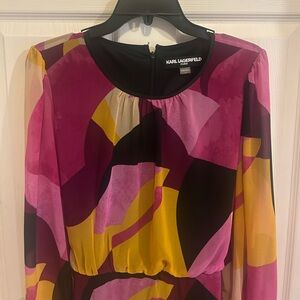 NWT- Karl Lagerfeld Multicolor Abstract Dress